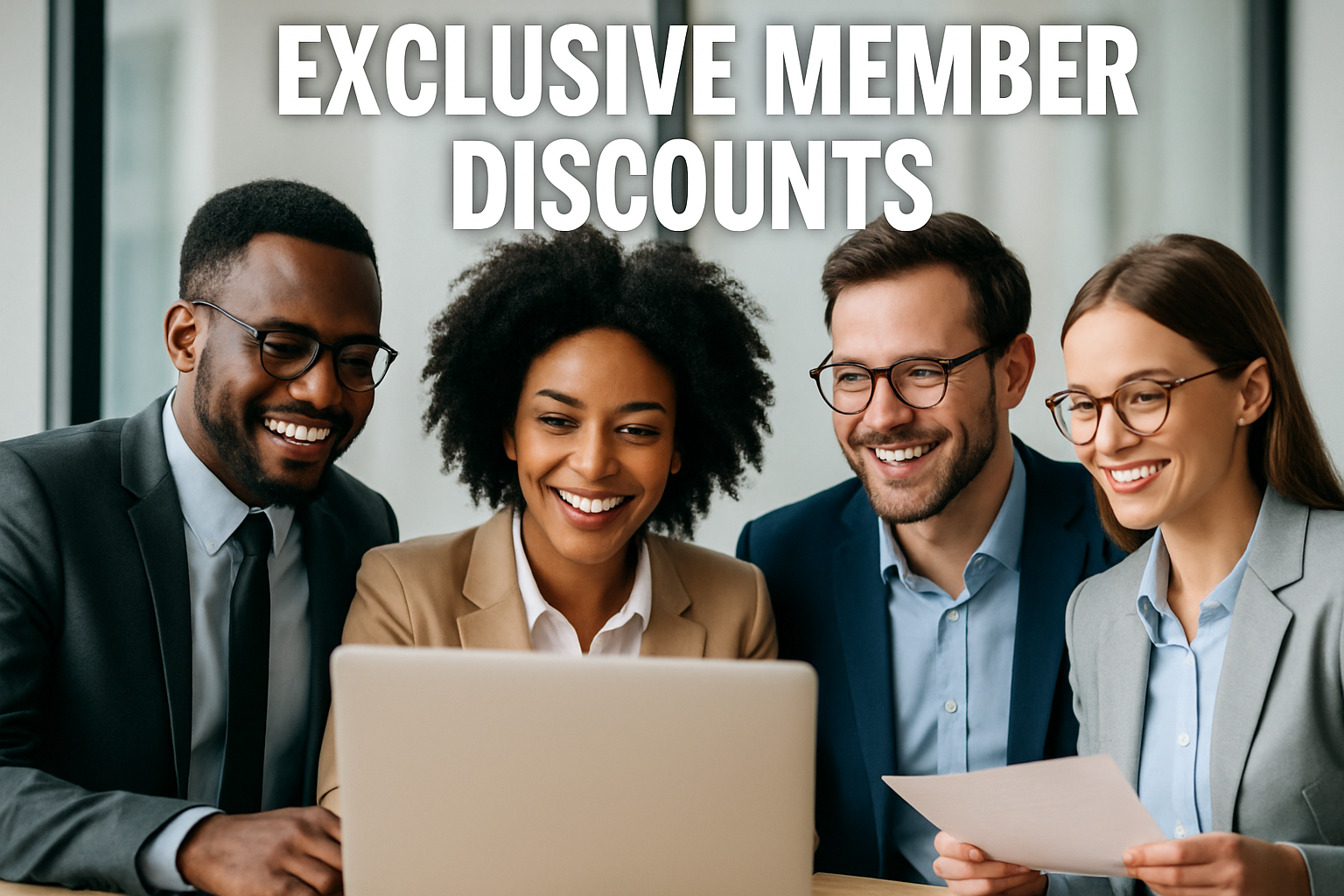 Entrepreneurs exploring exclusive member discounts